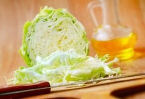 Kohl picado para ensalada